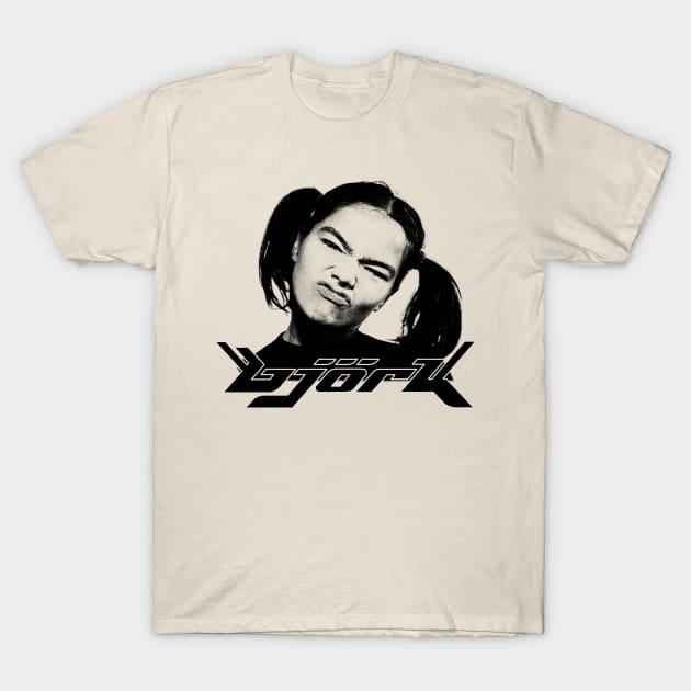 Bjork 90s Design T-Shirt by Knockbackhaunt